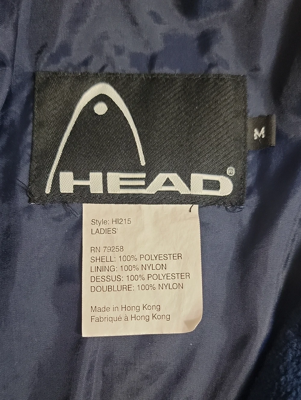 Head Navy Fleece Zip-Up Jacket Women  Size M